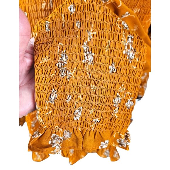 Terra & Sky Womens Plus Size 4X Smocked Long Sleeve Floral Blouse Top Casual - Picture 9 of 12